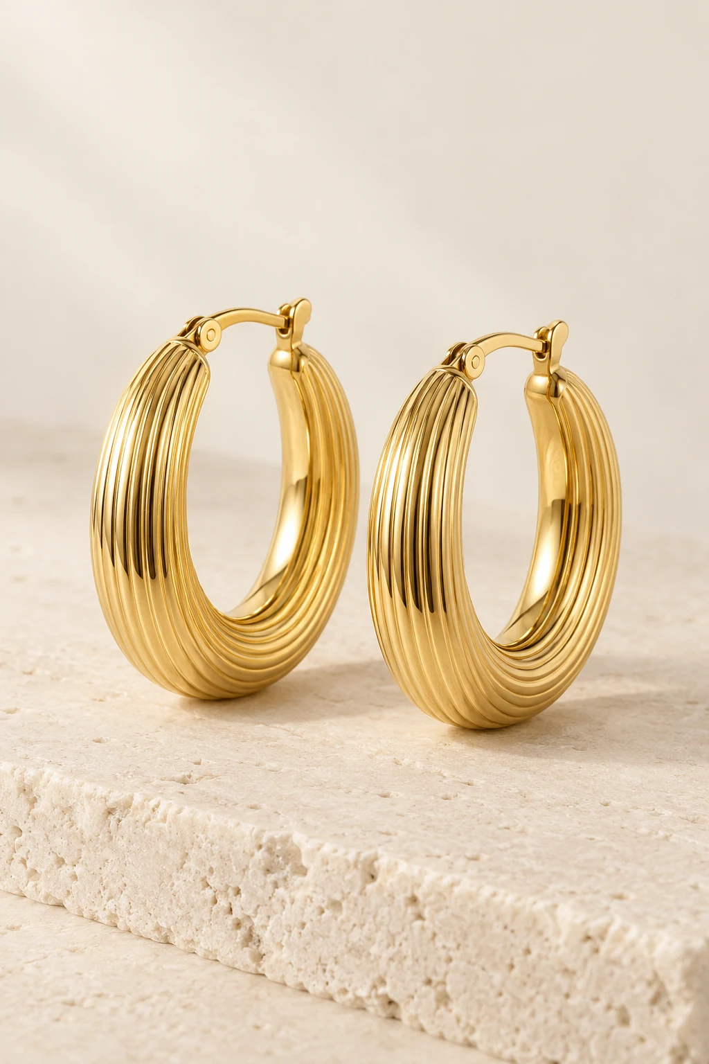 Fluted Hoops jewellery design